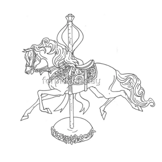 Picture of Hand-drawn Carousel Horse #4